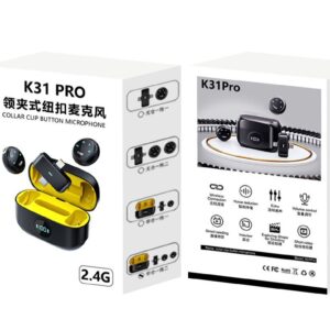 K31 PRO Collar Clip Button Microphone