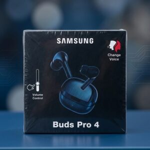 Samsung Galaxy Buds4 Pro, a pair of premium wireless earbuds.