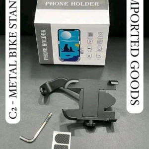 C-2 Metal Black Colour Activa Phone Holder (Stand)