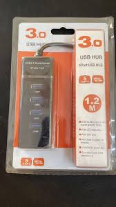 4-port USB 3.0 hub used to expand a single USB port