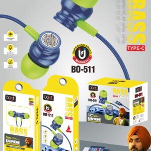 boAt BO-511 Type-C wired stereo earphones featuring magnetic