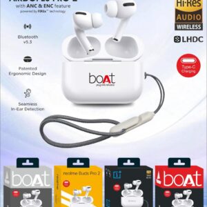 boAt Airdopes Pro 2, realme Buds Pro 2, and OnePlus Buds Pro 2