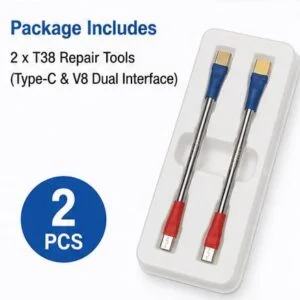 T38 Dual Interface Charging Port Protective Cover for Type-C & V8 Devices